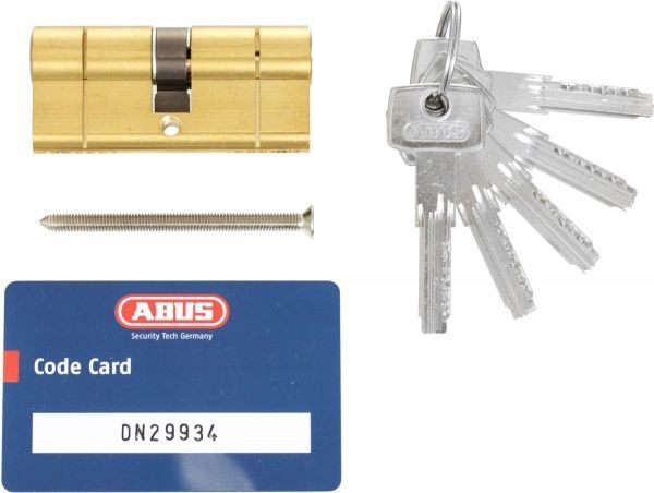 Цилиндр Abus D6PS 35x35 ключ-ключ 70 мм матовая латунь