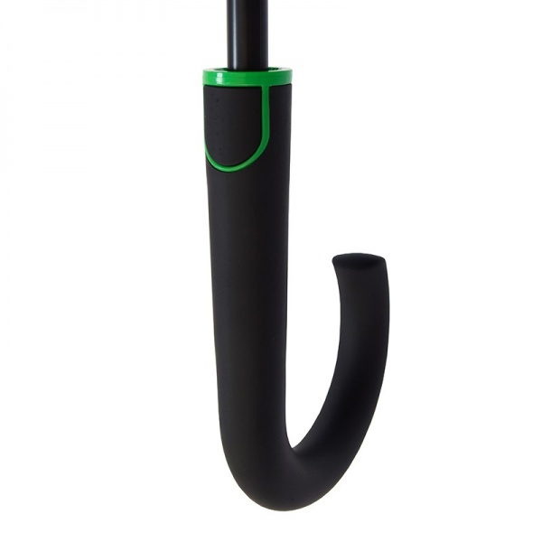 Зонт-трость Bergamo Line 7130009 черно-зеленый 