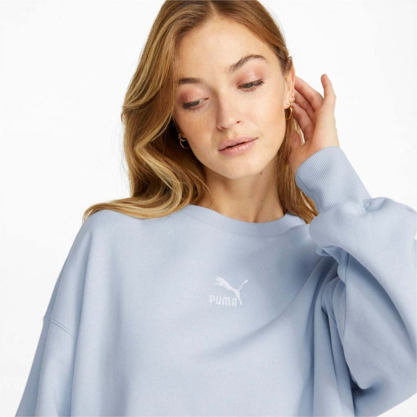 Світшот Puma CLASSICS OVERSIZED CREW 53351221 р. S блакитний