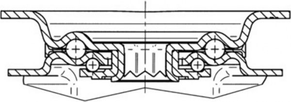 Опора колесная поворотна с тормозом 3477 UOR 100 P62 TENTE 
