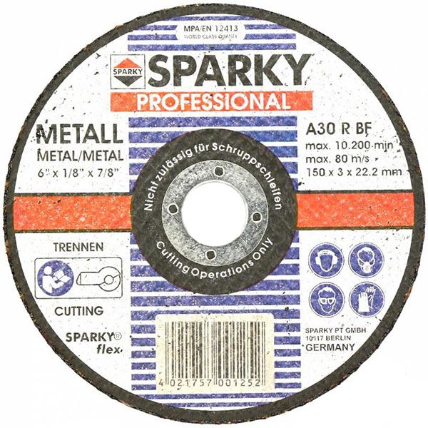 Круг отрезной по металлу Sparky  150x3,0x22,2 мм