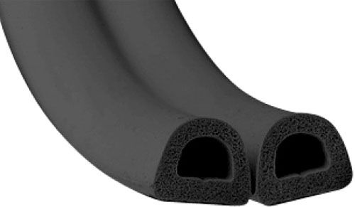 Уплотнитель самоклеящийся D-образный ППЭ A.T.T. 9х7.5 мм двойной черный 