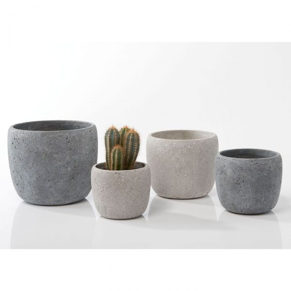 Кашпо керамічне Soendgen Bettona 1327-0028-2394 круглий світло-сірий 