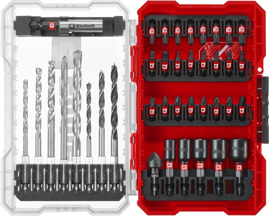 Набор бит и сверл Einhell и торцовые головки M-CASE 39 шт. 108759