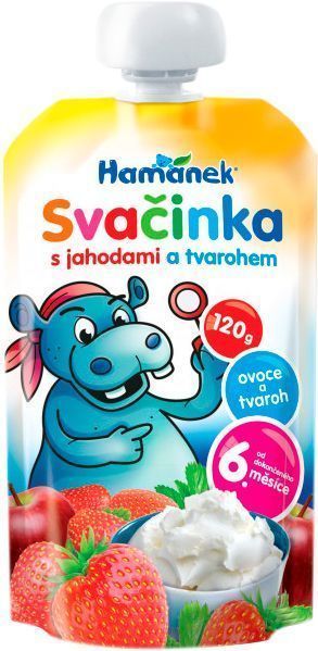 Пюре Hame Яблуко з полуницею і сиром 120 г 8595139783952 