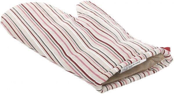 Рукавичка-прихватка Вінтаж Смужки 16x33 см бежевий із червоним La Nuit 