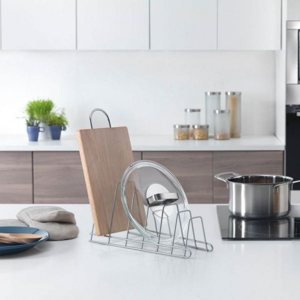 Підставка для кришок Metaltex 361006 Cricket 34x15x18 см металік