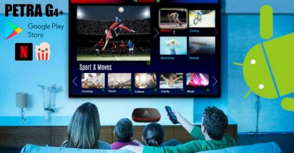Медиаплеер SWEET TV BOX Popcorn Netflix Android приставка 4K Petra G4