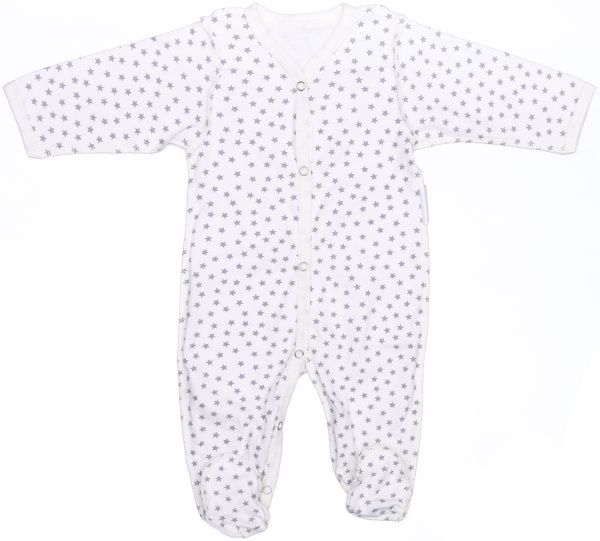 Комбинезон детский Bambinelli серая звездочка р.74 белый с рисунком 