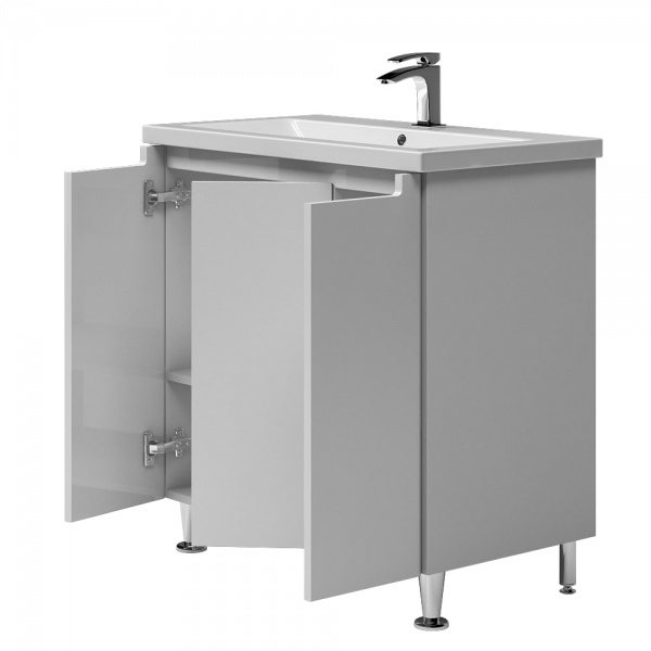 Тумба на ніжках Aquarius Verona білий з умивальником Комо 80