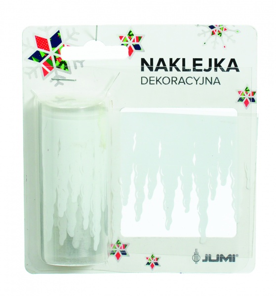 Наклейка на стекло новогодняя JUMI снежинки 7,6x200 см