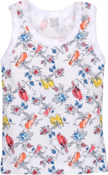 Майка для девочек для девочек Татошка р.122 белый с рисунком 2505228пта 