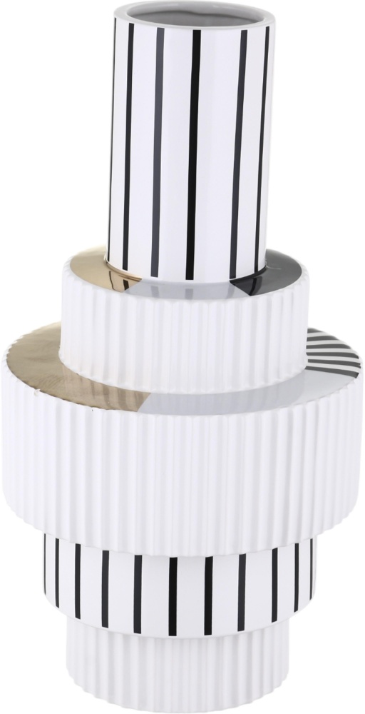 Ваза Inari Alexmarie 46 см белая с черным K16203