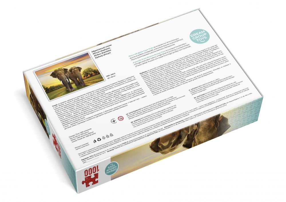 Пазл Африканские слоны 1000 элементов TRFL_SAF/2