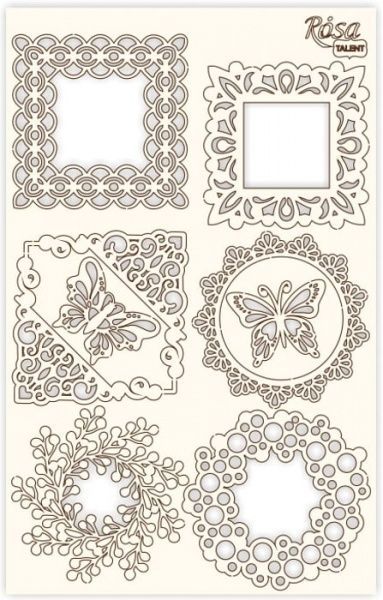 Чипборд для скрапбукинга Кружево 1 12,6х20 см 94232059 Rosa Talent