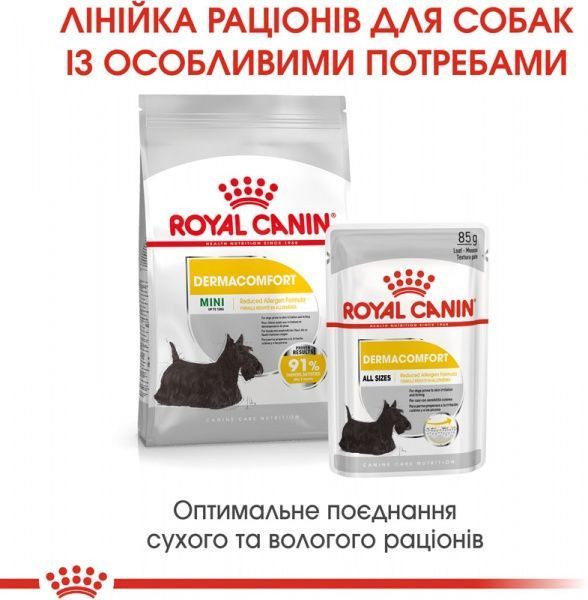 Консерва Royal Canin для собак DERMACOMFORT LOAF (Ол Сайзес Дермакомфорт), пауч, 85 г