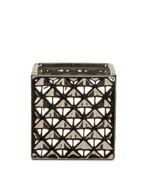 Кашпо квадратне Scheurich Crystal квадратний 1,323л чорний металік 