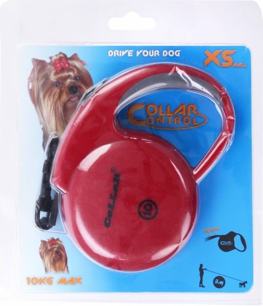 Повідець-рулетка Collar Control до 10 кг 3 м червоний 81203