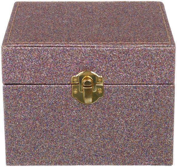 Сундук для украшений Шик 14х14х11 см бронзово-золотой