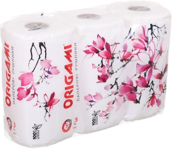 Бумажные полотенца Origami трехслойная 3 шт.
