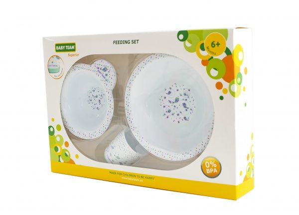 Набір дитячого посуду Baby Team 3 предмети