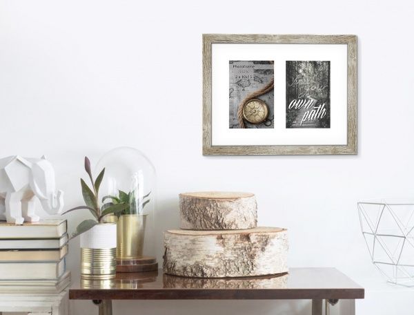 Фоторамка з паспарту SvitArt FKP-2-1913-1A 10x15 см дерево світле 