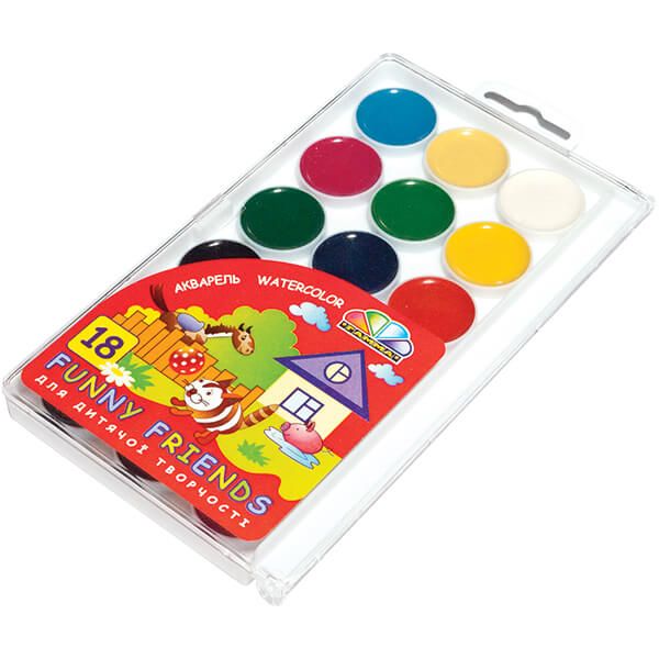Фарби акварельні Творчість 18 кольорів 400104 Гамма UA