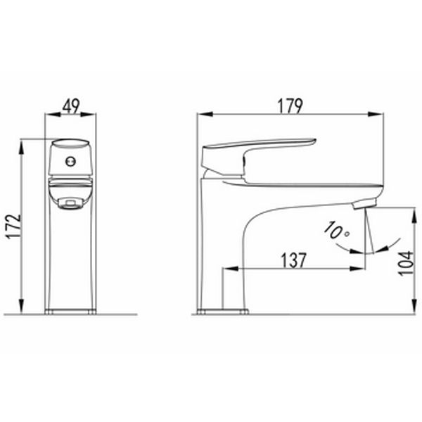 Змішувач для умивальника Imprese Loket 05230
