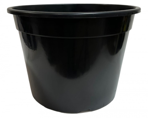 Горщик пластиковий Оранжерея технічний 45 л круглий black 