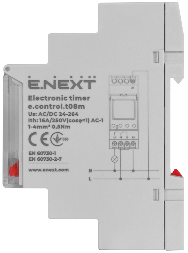 Таймер электронный E.NEXT e.control.t08m