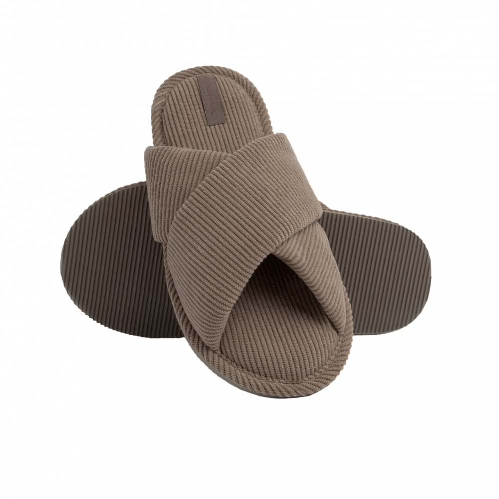 Тапки домашние Twins HS-VL вельвет Х 12474 р.38/39 мокко