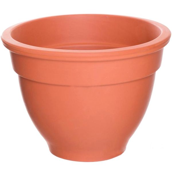 Горшок керамический Каменный цветок рельефный 1397 круглый 1л терракот 