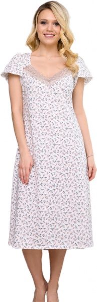 Нічна сорочка Roksana Kamelia 899/16131 р. XL білий/із квіточками 