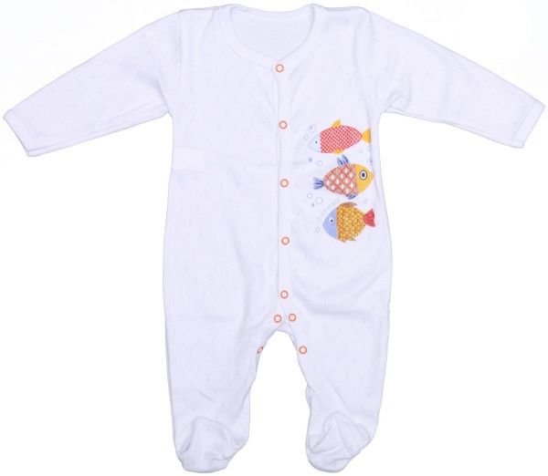 Комбінезон Маленькие люди 1068-123 р.62-68 білий із принтом 