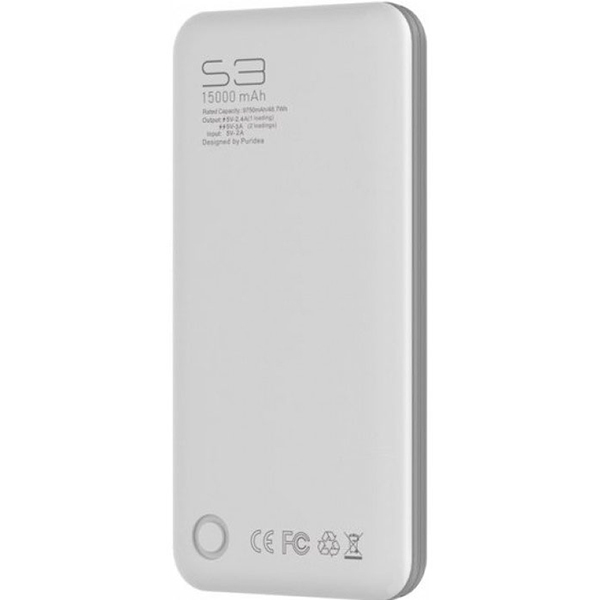 Зарядное устройство Puridea S3 15000mAh Rubber Grey&White