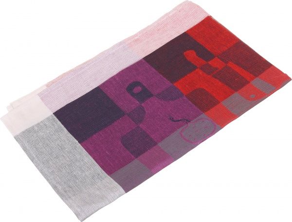 Рушник кухня 49x70 см Білоруський льон червоний 