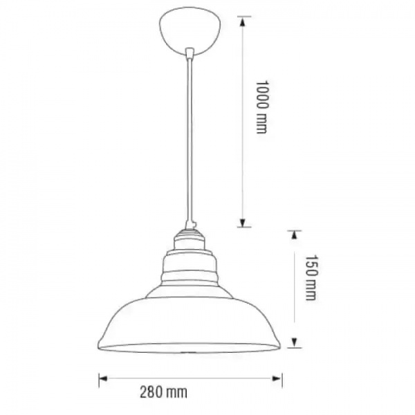 Світильник підвісний HOROZ ELECTRIC Dream 1x60 Вт E27 титан 021-020-0001-010 