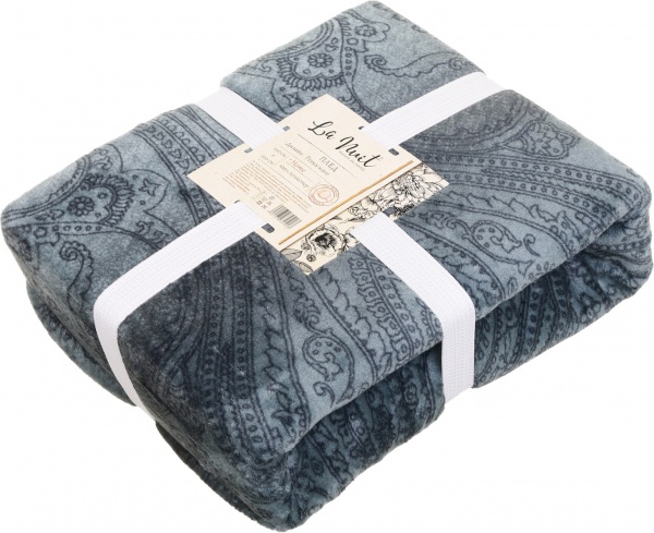 Плед Frannel Persis Wave 200x220 см темно-серый La Nuit 