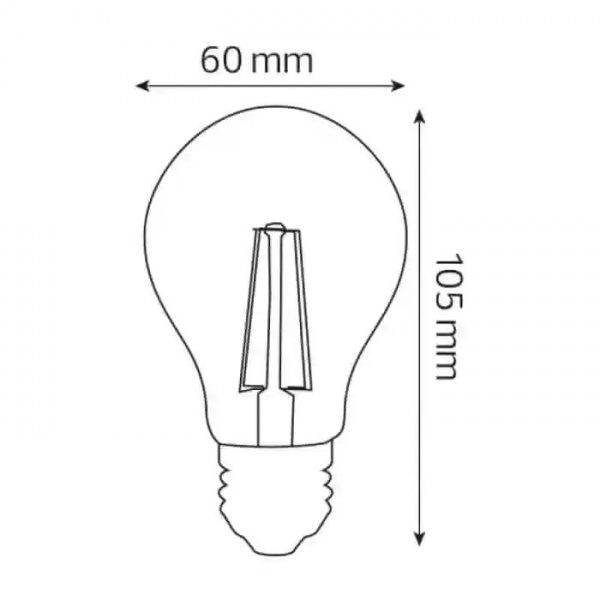 Лампа светодиодная HOROZ ELECTRIC Filament Globe A60 6 Вт E27 2700 К 220 В прозрачная 001-015-0006-010 