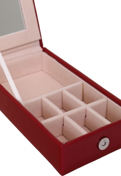 Шкатулка для украшений Royal case 25,2х25,2х8,6 см красная