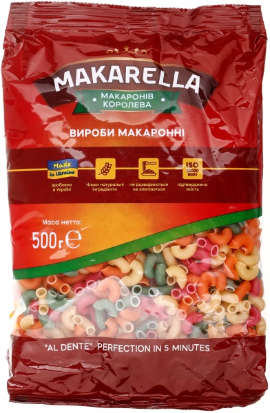 Макарони Макарелла Ріжки №7 500 г 