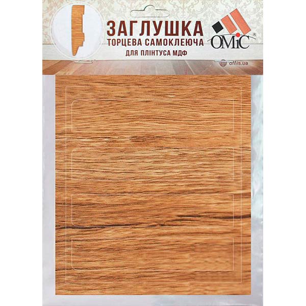 Комплект заглушек торцевых самоклейких ОМиС дуб филадельфия 80x19 мм