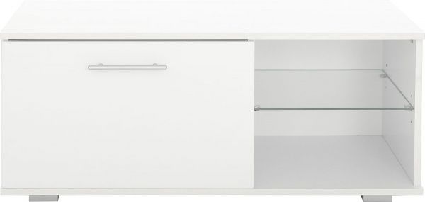 Тумба под ТВ Мурсия 2-В белый/белый глянец 