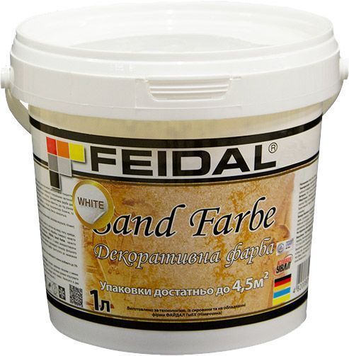 Декоративна фарба Feidal Sand Farbe сріблясто-перламутровий 1 л