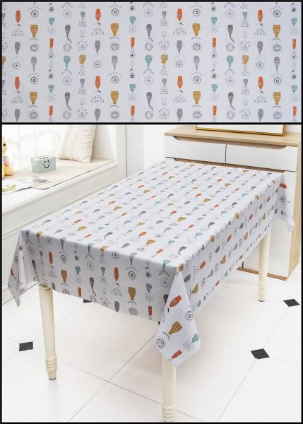 Скатерть Вазы 140x240 см разноцветный 