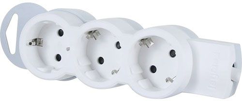 Колодка Legrand Standart с заземлением 3 гн. серый 695004 