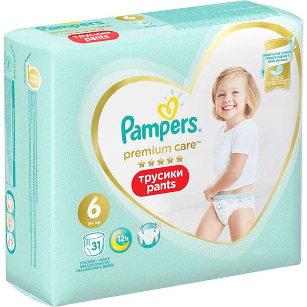 Подгузники-трусики Pampers Premium Care Pants Extra Large 6 15+ кг 31 шт.