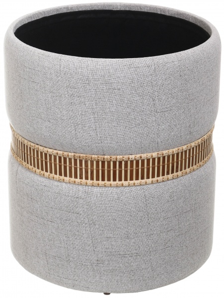 Сундук-пуф Бамбук 37x37x46 см серый 