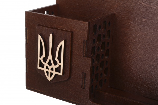 Органайзер настольный Моя страна 27,2x16,4x10,2 см с подставкой для телефона тис Nice goods