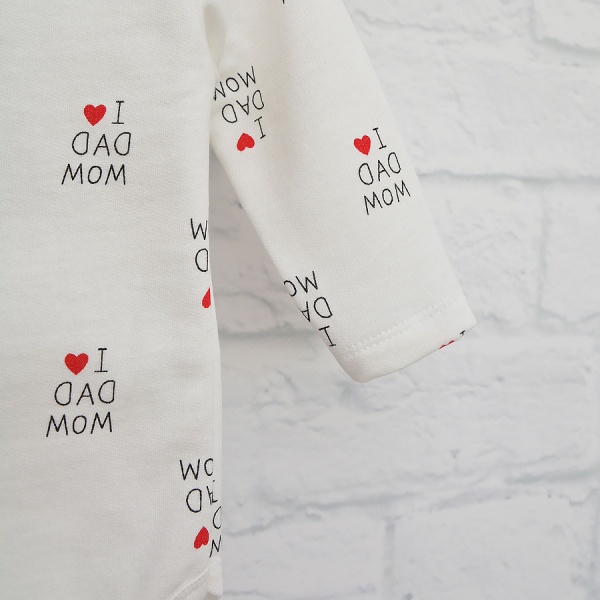 Боді дитяче унісекс Blanka Люблю Маму Тата р.86 бежевий 110363 